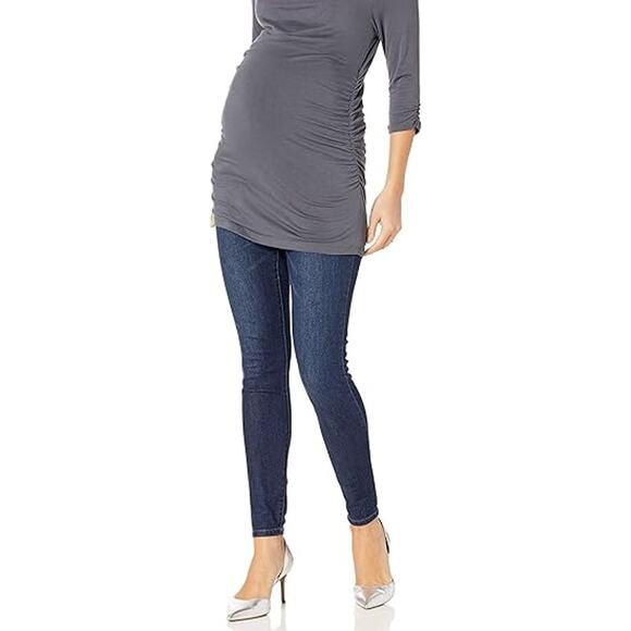 Jessica Simpson Maternity Jegging S Dark Wash Denim Secret Fit Belly Skinny Leg - Picture 2 of 14